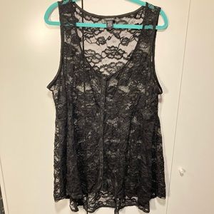 Torrid Sheer Lace Tank Top
